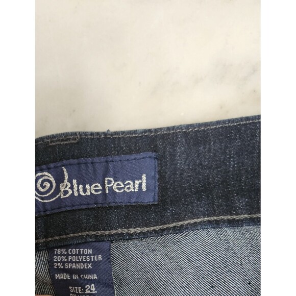 Blue Pearl Dark Wash Embellished Woman Jeans Size 24 - Picture 8 of 8
